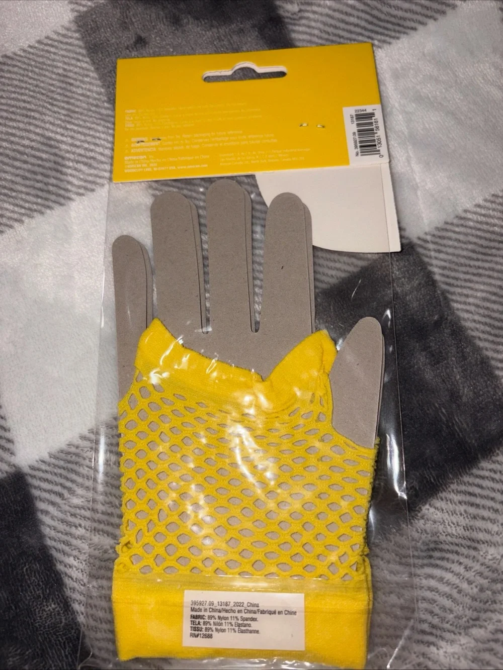 Yellow Fishnet Gloves - Unbranded Women's Fingerless Mitts